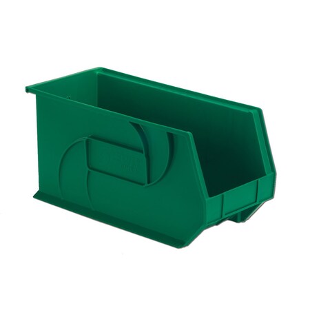 Quantum Storage Systems Hang & Stack Storage Bin, Green, 6 PK QUS265GN